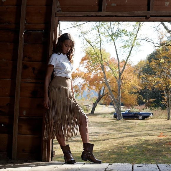 Frye Harness 8R Womens Distressed Dingo Boots Size 6 Bohemian Cabincore Western - Picture 11 of 16